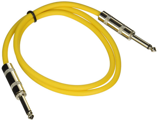 Picture of Seismic Audio - SASTSX-3 - 3 Foot TS 1/4" Guitar, Instrument, or Patch Cable Yellow