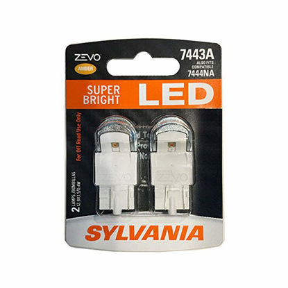 Picture of SYLVANIA ZEVO 7443 T20 Amber LED Bulb, (Contains 2 Bulbs)