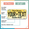 Picture of InkMyPlate Personalized New Jersey Small License Plate | Bike 6x3 inch | Select from All 50 States | 3 Sizes | Custom License Plates for Kids Bicycles | Power Wheels | USA Thick .040 Aluminum