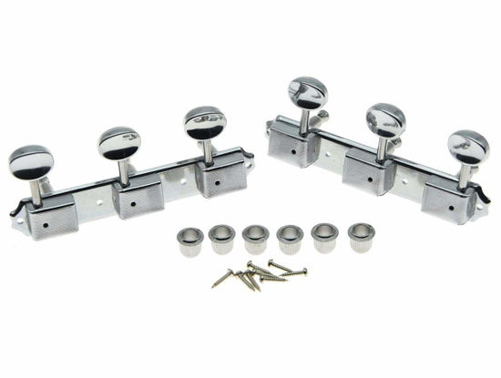 Picture of KAISH Chrome 3 per side 3x3 on a Plate Vintage Guitar Tuning Keys Tuners for Les Paul