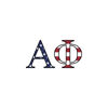 Picture of Pro-Graphx Alpha Phi Greek Sorority Sticker Decal, 2.5 Inches Tall, American Flag