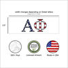 Picture of Pro-Graphx Alpha Phi Greek Sorority Sticker Decal, 2.5 Inches Tall, American Flag