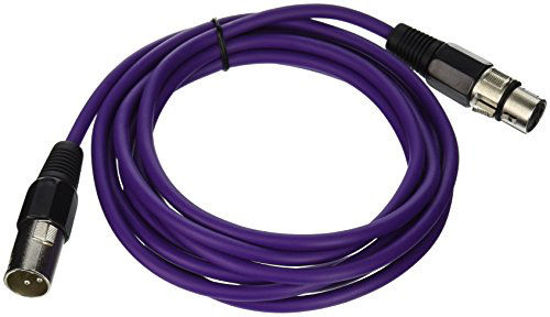 Picture of SEISMIC AUDIO - SAXLX-10 - 6 Pack of 10' Purple XLR Male to XLR Female Patch Cables - Balanced - 10 Foot Patch Cords