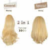 Picture of Sofeiyan 13" Ponytail Extension Long Curly Ponytail Clip in Claw Hair Extension Natural Looking Synthetic Hairpiece for Women, Bleach Blonde