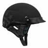 Picture of VCAN Cruiser Solid Flat Black Half Face Motorcycle Helmet (Star Flag, Small)