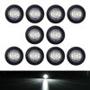 Picture of TMH 10 Pcs 3/4 Inch Mount White LED Clearance Markers Bullet Marker lights, side marker lights, led marker lights, led side marker lights, led trailer marker lights, trailer marker light