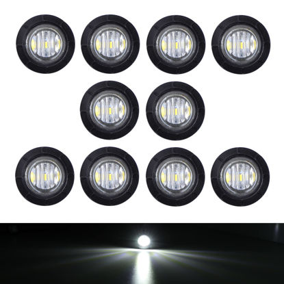 10Pcs 3/4 Inch Mini round Trailer LED Clearance and Side Marker