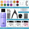 Picture of Morovan Acrylic Nail Kit - Professional Glitter Acrylic Powder Liquid Monomer Set with Nail Tips Glue for Nail Extension Carving Manicure Supplies Tools with Everything for Beginners DIY Home Salon