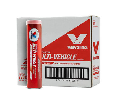 Picture of Valvoline Multi-Vehicle High Temperature Red Grease 14.1 OZ Cartridge, Case of 10