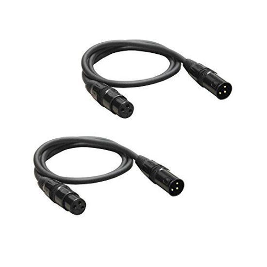 Picture of Audio2000's XLR Male to XLR Female Microphone Cable (3 Feet 2Pack)