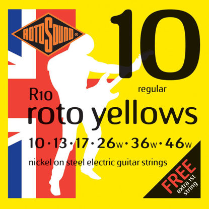 Picture of Rotosound R10 Roto Yellows Regular Electric Guitar Strings (10-46)