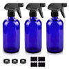 Picture of Glass Spray Bottles, 16oz Blue Glass Spray Bottles with Labels & Adjustable Nozzle, Reusable Containers for Cleaning, BBQ, Food, Plants, Alcohol, Essential Oils(3 Pack)