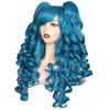 Picture of ColorGround Long Curly Cosplay Wig with 2 Ponytails (Azure Blue)