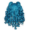 Picture of ColorGround Long Curly Cosplay Wig with 2 Ponytails (Azure Blue)