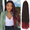 Picture of Passion Twist Hair Burgundy Red 30 Inch 8 Packs Water Wave Crochet Hair Braiding Hair Long Spring Twist Hair For Butterfly Locs Synthetic Hair Extension (30 Inch (Pack of 8), TBG)