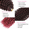 Picture of Passion Twist Hair Burgundy Red 30 Inch 8 Packs Water Wave Crochet Hair Braiding Hair Long Spring Twist Hair For Butterfly Locs Synthetic Hair Extension (30 Inch (Pack of 8), TBG)