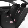 Picture of FH Group Full Set Floral Embroidery Design Car Seat Covers, Airbag Ready and Split Bench -Fit Most Car, Truck, SUV, or Van (Black Color) FB053115