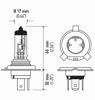 Picture of HELLA H4 45/45WTB Standard Halogen Bulbs, 12 V