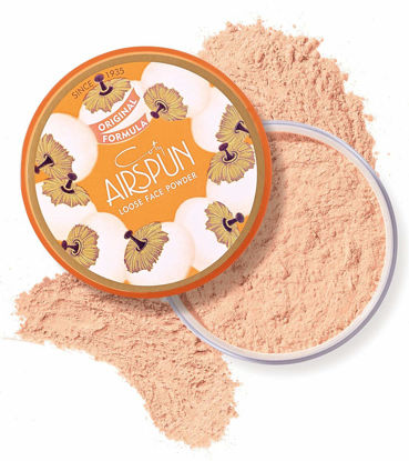 Picture of Coty Airspun Loose Face Powder 2.3 oz. Rosey Beige Tone Loose Face Powder, for Setting Makeup or Foundation, Lightweight, Long Lasting, Pink,Pack of 1