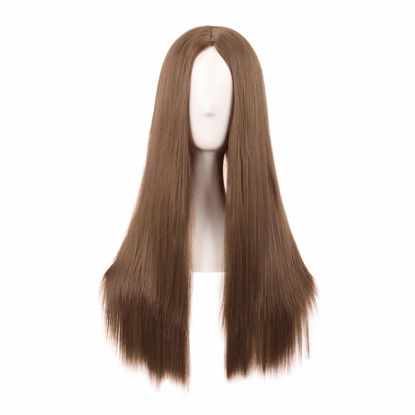 Picture of MapofBeauty 28 Inch/70cm Women Special Long Straight Synthetic Wig (Light Brown)