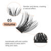 Picture of 72 Pcs Lash Clusters DIY Eyelash Extension C Curl 16mm Wide Stem Cluster Lashes Individual Lashes Cluster Lashes Wisps Reusable Professional Makeup for Self-application (Volume Style C 16mm)