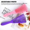 Picture of Detangling Brush for Afro America/African Hair Textured 3a to 4c Kinky Wavy/Curly/Coily/Wet/Dry/Oil/Thick/Long Hair, Knots Detangler Scalp Massage Comb Hair Detangler for Women (2 pcs, Purple-Pink)