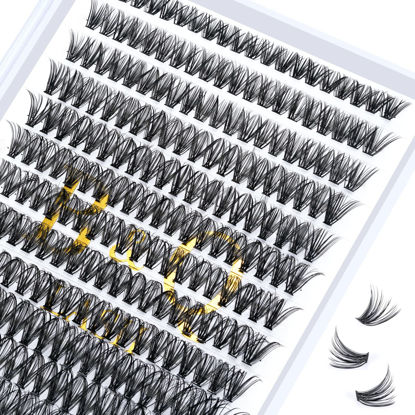 Picture of Lash Clusters 40D-0.07C-13 B&Q LASH Individual Lashes 280 Clusters False Eyelash 10D 20D 30D 40D Lash Clusters Extensions Individual Lashes Cluster DIY Eyelash Extensions at Home (40D-0.07C,13MM)