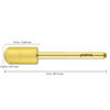 Picture of Beauticom® Pana Brand Professional Large Smooth Round Top Dome Barrel Carbide Bit 3/32" & 1/8" Shank Size (Available Grit: F, M, C, XC, XXC) (F (Fine) 3/32", Gold Color)