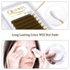 Picture of Colored Lash Extensions Easy Fan Volume Lashes Brown Lash Extensions 0.07 C Curl 9-16mm Mixed Tray 3D 5D-20D Rapid Blooming Flower Self Fanning Mega Volume Eyelash Extensions (Brown .07 C 9-16mm)