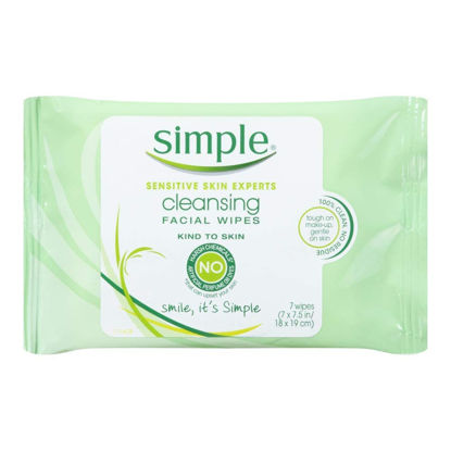 Picture of Simple Cleansing Facial Wipes 7 Count (2 Pack)