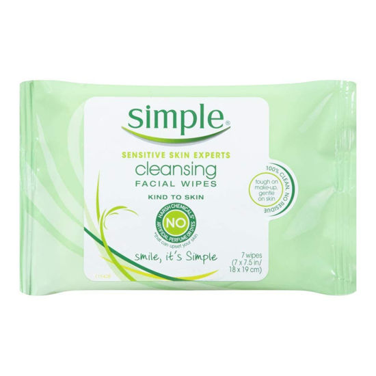 Picture of Simple Cleansing Facial Wipes 7 Count (2 Pack)