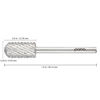 Picture of PANA Smooth Top Large Barrel 3/32" Shank Size - (Silver, 2X Coarse Grit) - Fast remove Acrylic or Hard Gel Nail Drill Bit for Manicure Pedicure Salon Professional or Beginner