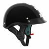 Picture of VCAN Cruiser Solid Gloss Black Half Face Motorcycle Helmet (Track, X-Large)