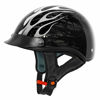 Picture of VCAN Cruiser Solid Gloss Black Half Face Motorcycle Helmet (Fire, X-Small)