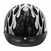 Picture of VCAN Cruiser Solid Gloss Black Half Face Motorcycle Helmet (Fire, X-Small)