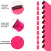 Picture of 20 Inch Colored Clip in Hair Extensions 10pcs Straight Hair Synthetic Hairpieces for Party Highlight Pink