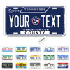 Picture of InkMyPlate Personalized Tennessee Blue Car License Plate | 12x6 Inch | Select from All 50 States | 3 Sizes | Custom Plate for Front Car Bumper | Personalized Car Tags | USA Thick .040 Aluminum