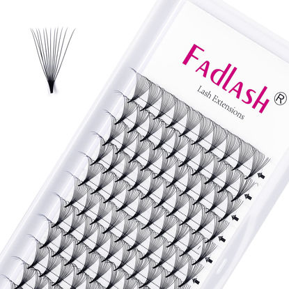 Picture of 12D Premade Volume Eyelash Extensions Pro Ponit Premade Lash Extensions 0.07 Fans Pre Made Fanned Russian Volume Lash Extensions Long Lasting Individual Lashes (12D-0.07C, 12mm)