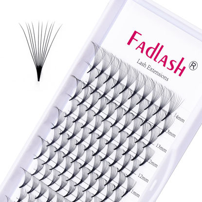 Picture of 10D Premade Volume Eyelash Extensions Pro Ponit Premade Lash Extensions Fans Pre Made Fanned Russian Volume Lash Extensions Long Lasting (10D-0.07-C, Mix 8-14mm)