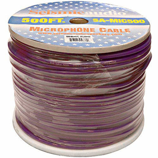 Seismic Audio - SA-MIC500Purple - 500 Feet of Purple Microphone Cable on a  Spool 3 Conductor PA/DJ Shielded Mic Cable - 500 Ft Spool