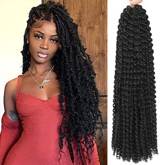 GetUSCart- Passion Twist Hair 30 Inch 8 Packs Long Passion Twist Crochet  Hair For Black Women Water Wave Braiding Hair Bohemian Spring Twist Hair  Synthetic Hair Extension (30 Inch (Pack of 8), 1B#)