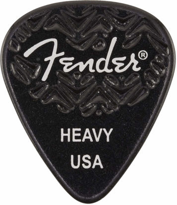 Picture of Fender Wavelength Guitar Picks 351 Shape, Black, Heavy, 6-Pack