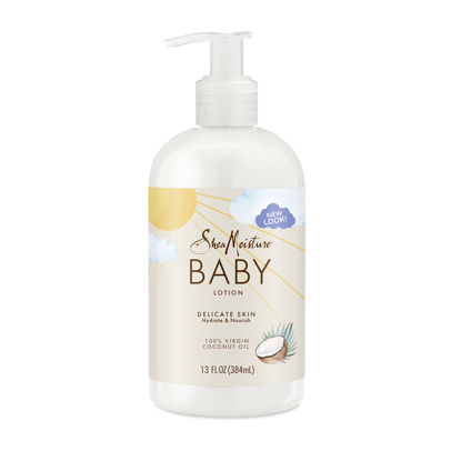 Picture of SheaMoisture Baby Lotion for All Skin Types 100% Virgin Coconut Oil to Hydrate and Nourish Delicate Skin and Clear Skin 13 oz