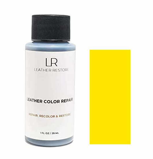 Picture of Leather Restore Leather Color Repair, Yellow 1 OZ - Repair, Recolor and Restore Couch, Furniture, Auto Interior, Car Seats, Vinyl and Shoes