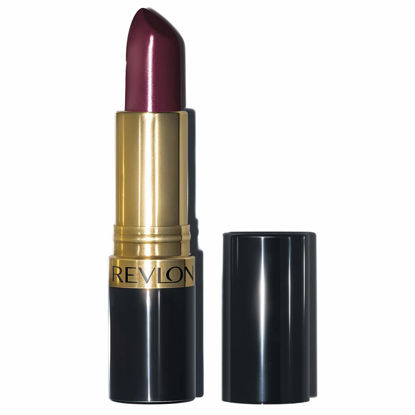 Picture of Revlon Super Lustrous Lipstick, High Impact Lipcolor with Moisturizing Creamy Formula, Infused with Vitamin E and Avocado Oil in Plum / Berry, Black Cherry (477)