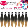 Picture of Braiding Hair 16 Inch, 8 Packs Professional Braid Hair, Natural Synthetic Crochet Braids, Soft Hair Extension, Hot Water Setting (16 Inch (Pack of 8), T1B/27)