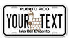 Picture of InkMyPlate Personalized Puerto Rico Car License Plate | 12x6 Inch | Select from All 50 States | 3 Sizes | Custom Plate for Front Car Bumper | Personalized Car Tags | USA Thick .040 Aluminum