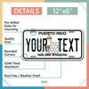 Picture of InkMyPlate Personalized Puerto Rico Car License Plate | 12x6 Inch | Select from All 50 States | 3 Sizes | Custom Plate for Front Car Bumper | Personalized Car Tags | USA Thick .040 Aluminum