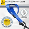 Picture of Soft Loop Tie Down Straps - 1,500 Load Capacity & 4,500 Lbs Breaking Strength - 6 Pack - Loops for Securing ATV, UTV, Motorcycles, Scooters, Dirt Bikes, Lawn & Garden Equipment - by AUGO