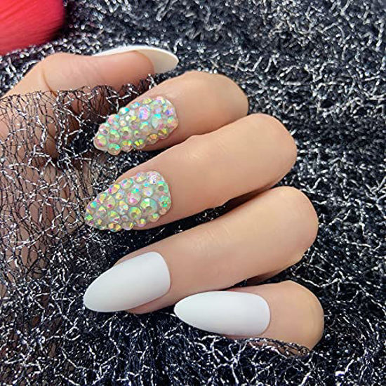 24pcs New Cool Y2k Style False Nails Full Finished Fashion Glitter Star  Design Press On Nail Patch Artificial Nail Tips For Girl | Fruugo KR